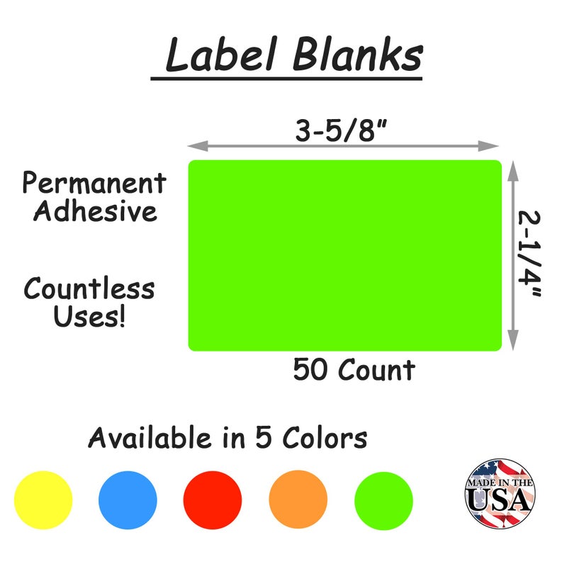 Tag-A-Room Color Coded Labels Green 2" x 3" 50 Count - Image 2